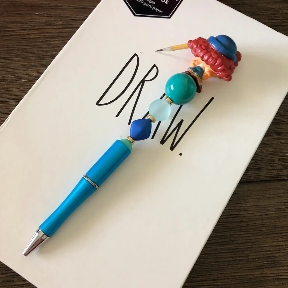 Disney Doorables: Luca: Giulia Marcovaldo handmade beaded pen